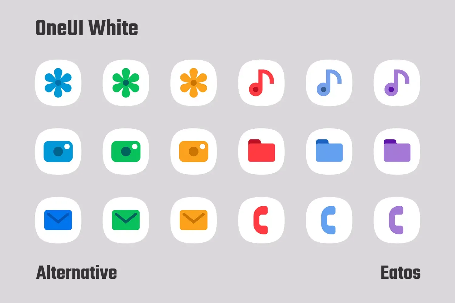 Ảnh chụp màn hình của OneUI White Icons