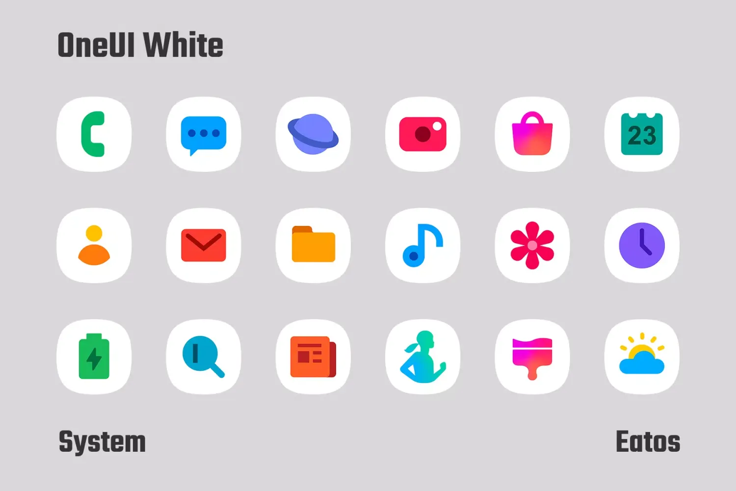 Ảnh chụp màn hình của OneUI White Icons