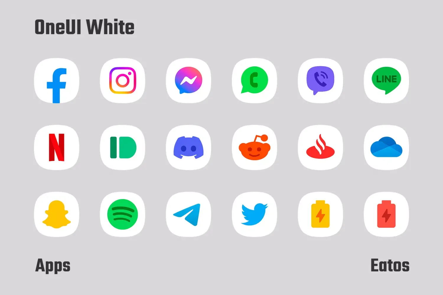 Ảnh chụp màn hình của OneUI White Icons