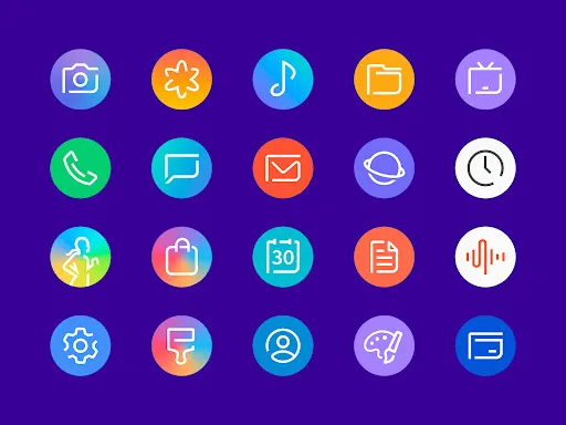 Ảnh chụp màn hình của Delux - Icon pack (Round)