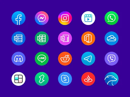 Ảnh chụp màn hình của Delux - Icon pack (Round)