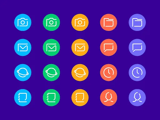 Ảnh chụp màn hình của Delux - Icon pack (Round)
