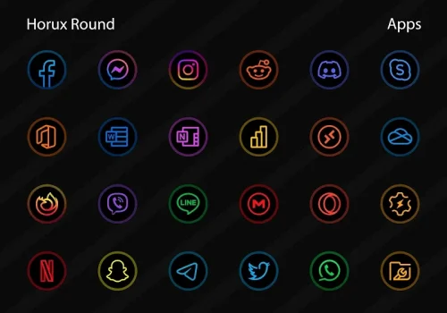 Horux - Icon Pack (Round)-screenshot-4