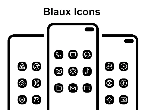 Blaux Black - Icon Pack Ekran Görüntüleri