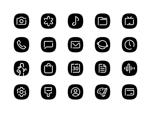 Blaux Black - Icon Pack Ekran Görüntüleri