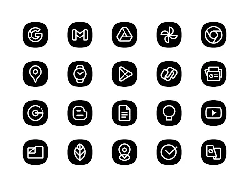 Blaux Black - Icon Pack Ekran Görüntüleri