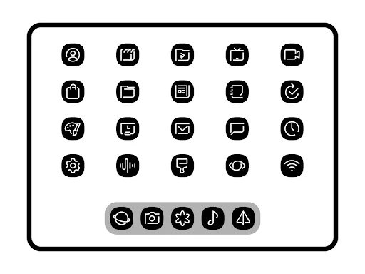 Blaux Black - Icon Pack Ekran Görüntüleri
