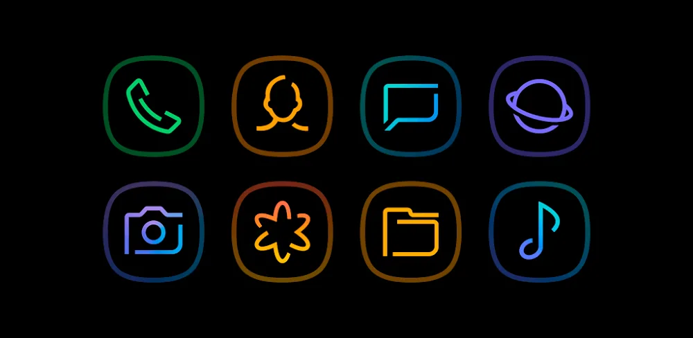 Horux Black - Icon Pack