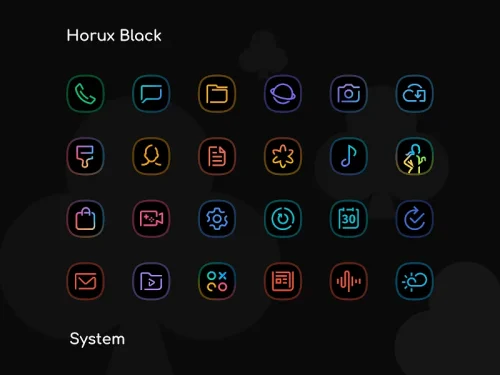 Horux Black - Icon Pack-screenshot-1