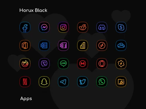 Horux Black - Icon Pack-screenshot-3