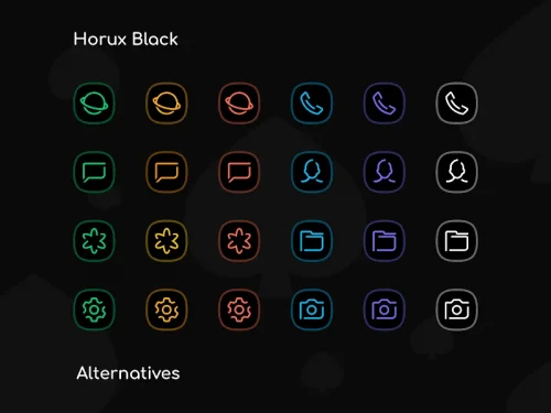 Horux Black - Icon Pack-screenshot-4