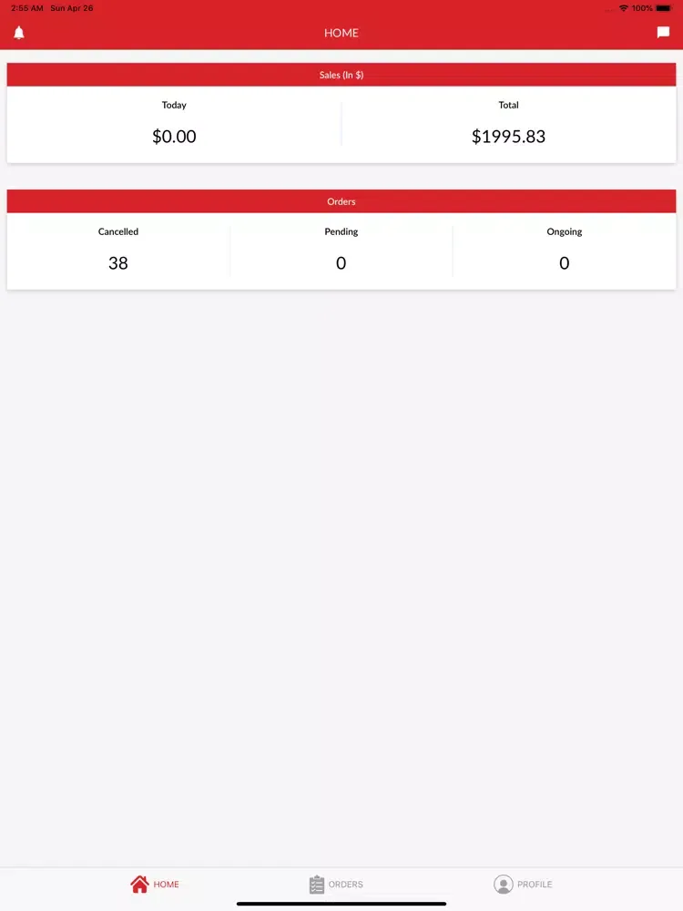 ภาพหน้าจอของ Eats Easy Merchant iPad 