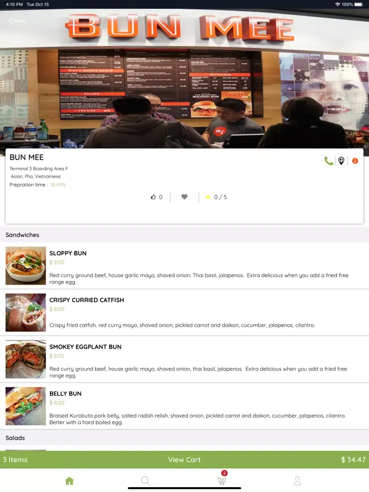 Capturas de pantalla de eatup co iPad 