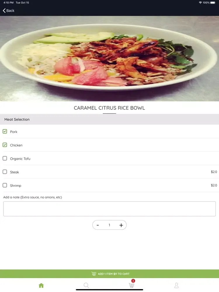 Capturas de pantalla de eatup co iPad 