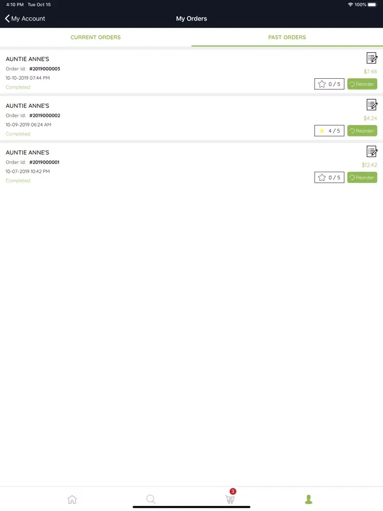Capturas de pantalla de eatup co iPad 