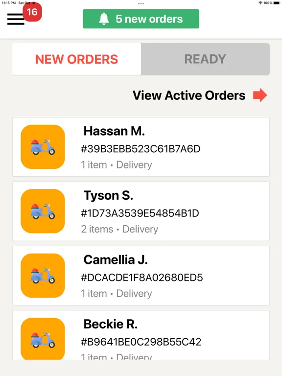 Zrzuty ekranu Vittles Order Manager iPad 