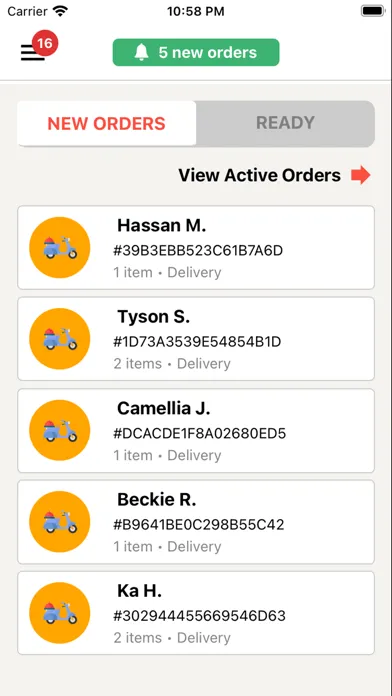 Zrzuty ekranu Vittles Order Manager