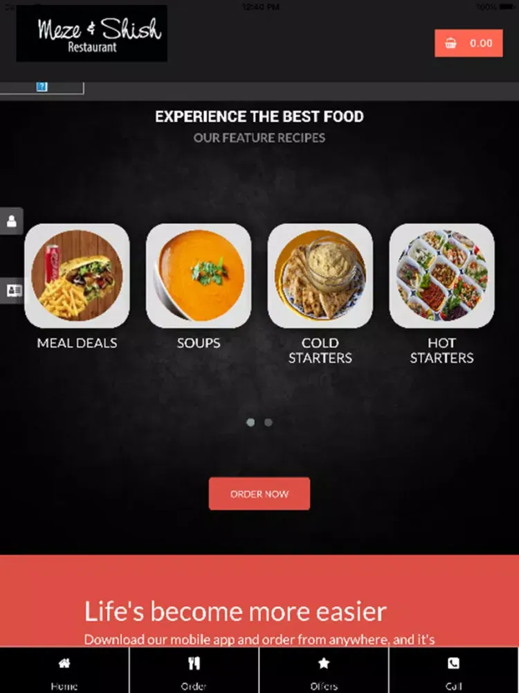 ภาพหน้าจอของ Meze And Shish iPad 
