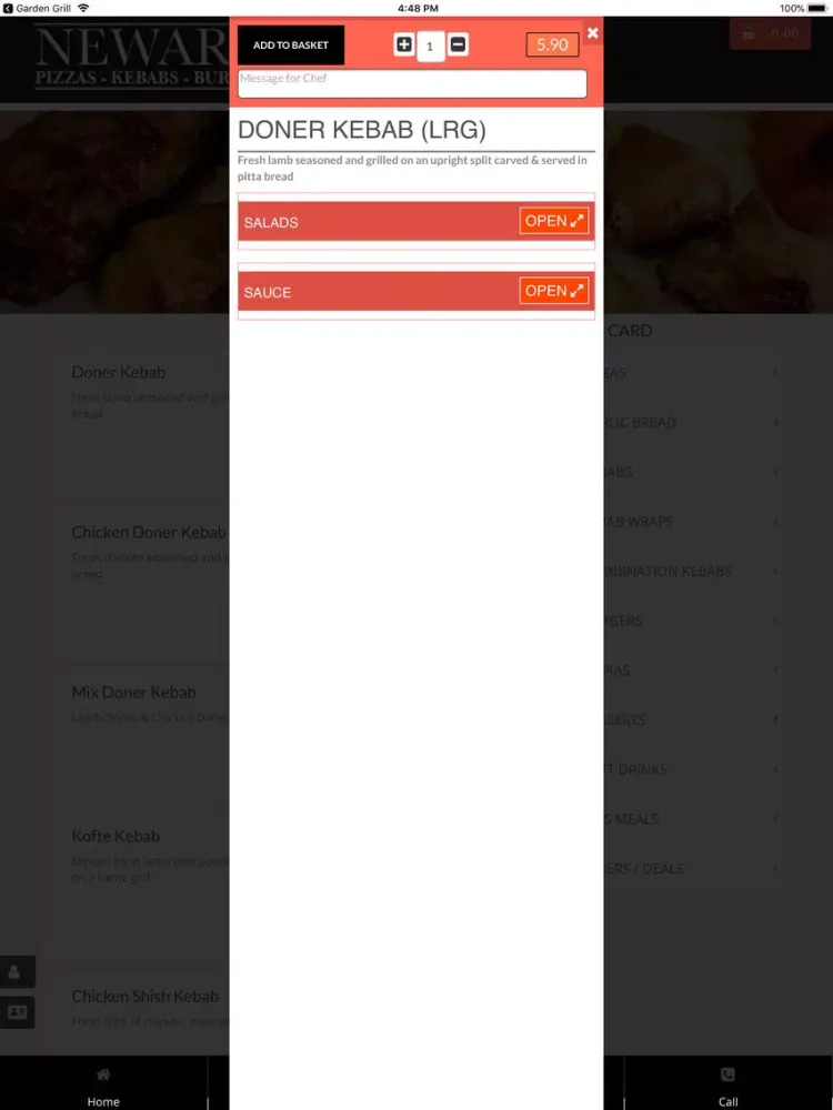 Zrzuty ekranu Newark Kebab iPad 