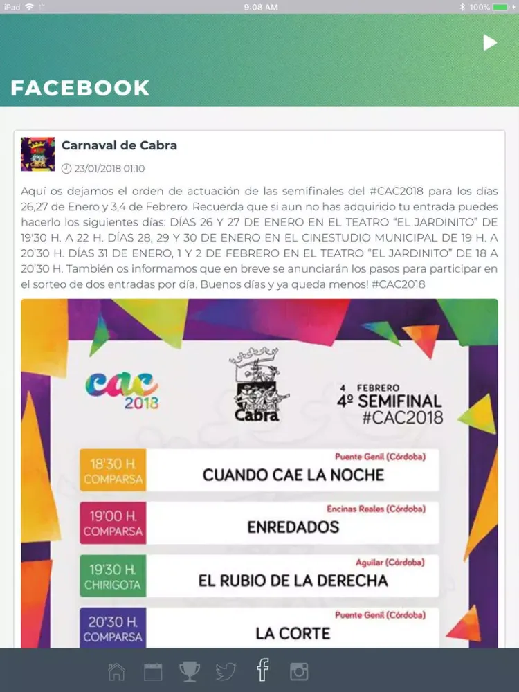 Carnaval de Cabra iPad  Screenshots
