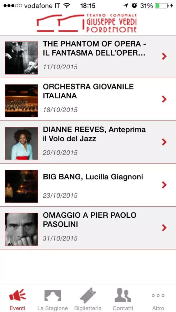 Teatro G. Verdi Pordenone スクリーンショット
