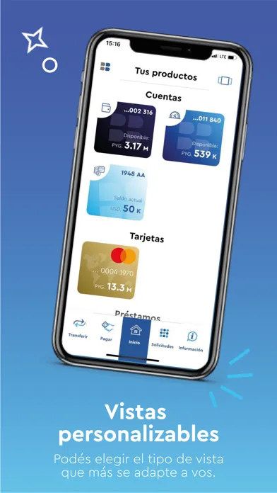 Capturas de tela do Banco Basa Móvil