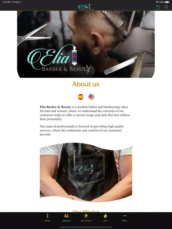 Elia Barber & Beauty iPad  سکرین شاٹس