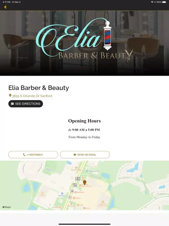 Elia Barber & Beauty iPad  سکرین شاٹس