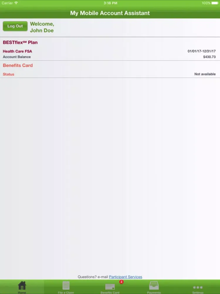 My Mobile Account Assistant iPad  Screenshots