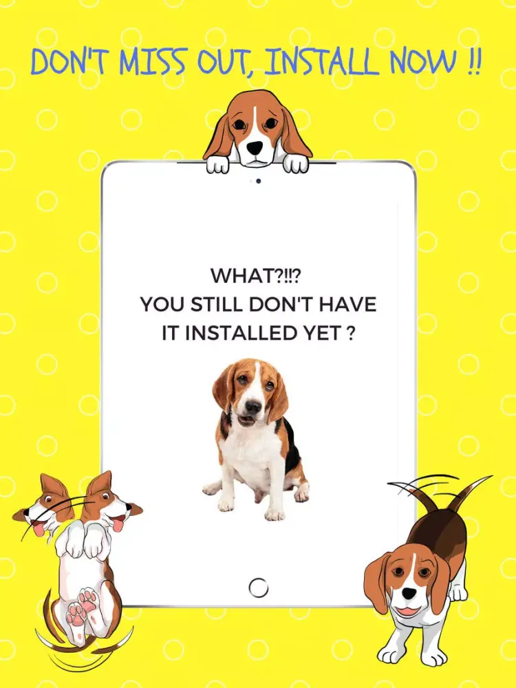 Captures d'écran de Beagle Fun Emoji Stickers iPad 