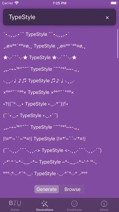 ภาพหน้าจอของ TypeStyle