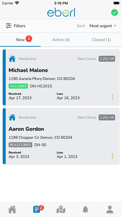 Screenshot di Eberl Adjuster Network