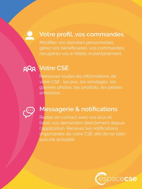 Captures d'écran de Espace CSE iPad 