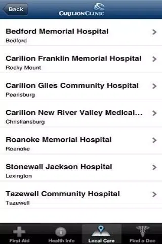 Carilion Clinic سکرین شاٹس
