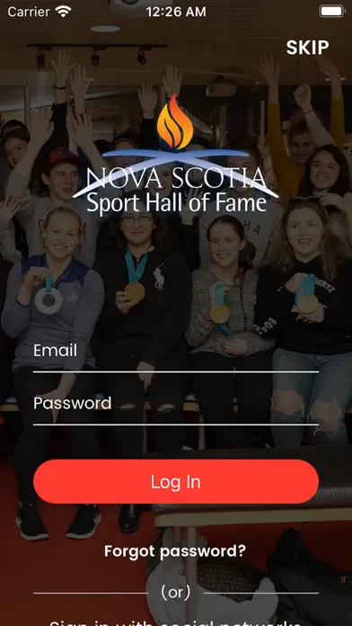 Tangkapan layar Nova Scotia Sport Hall Fame
