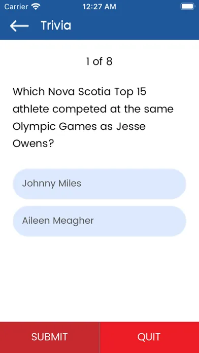 Tangkapan layar Nova Scotia Sport Hall Fame