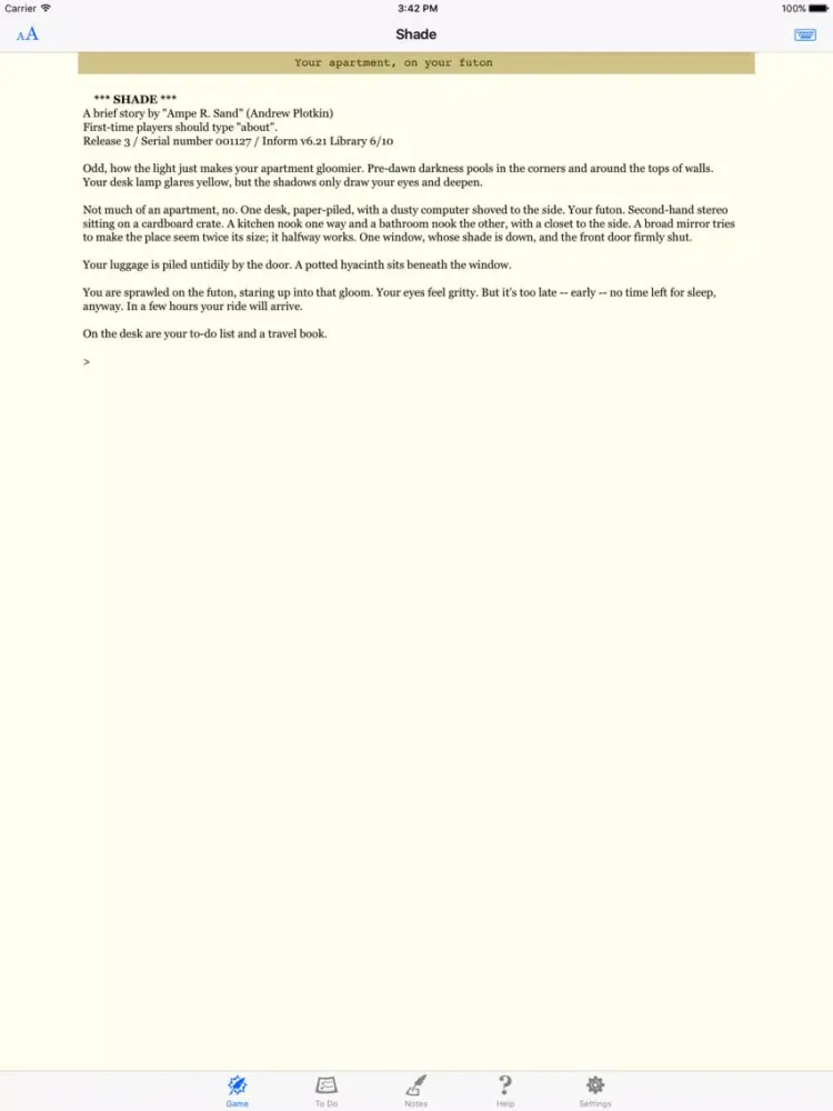 Shade: Interactive Fiction iPad  Screenshots