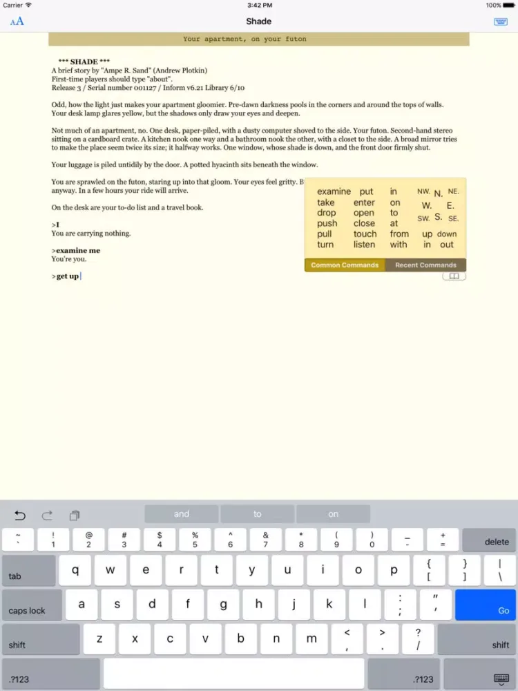 Shade: Interactive Fiction iPad  Screenshots
