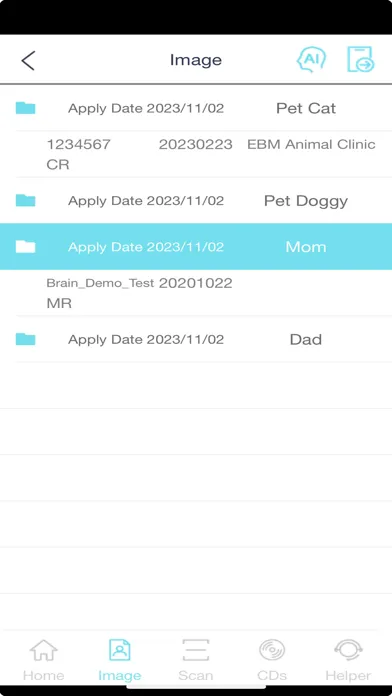 Capturas de pantalla de Family Healthcare Record (FHR)