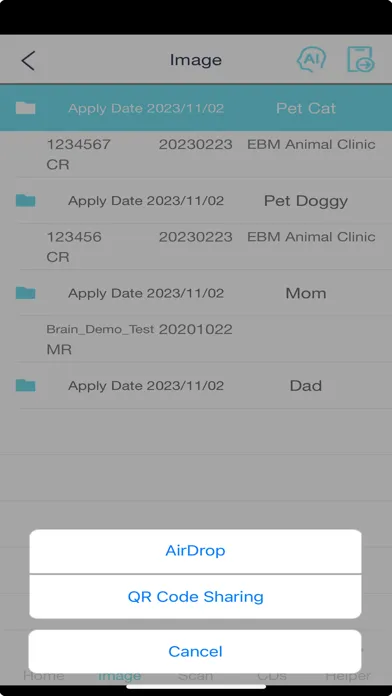 Capturas de pantalla de Family Healthcare Record (FHR)