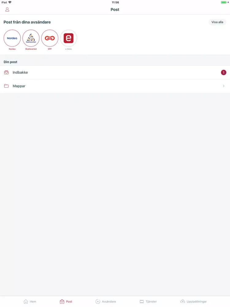Capturas de tela do e-Boks.se Plus iPad 