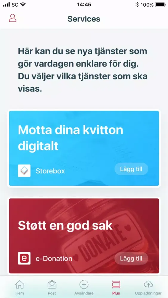 Capturas de tela do e-Boks.se Plus