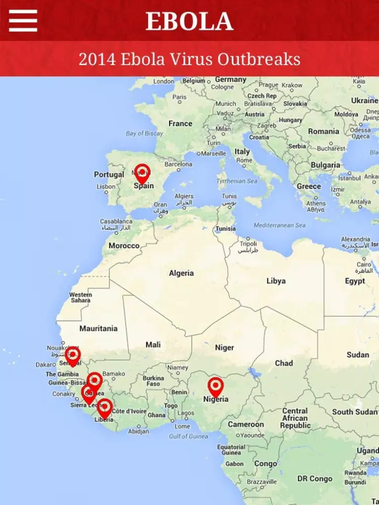 Ebola Virus - (Tracker and Information) iPad  Ekran Görüntüleri