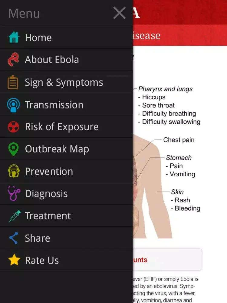 Ebola Virus - (Tracker and Information) iPad  Ekran Görüntüleri