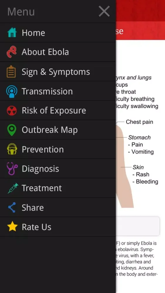 Ebola Virus - (Tracker and Information) Ekran Görüntüleri