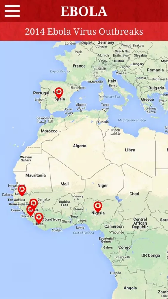 Ebola Virus - (Tracker and Information) Ekran Görüntüleri