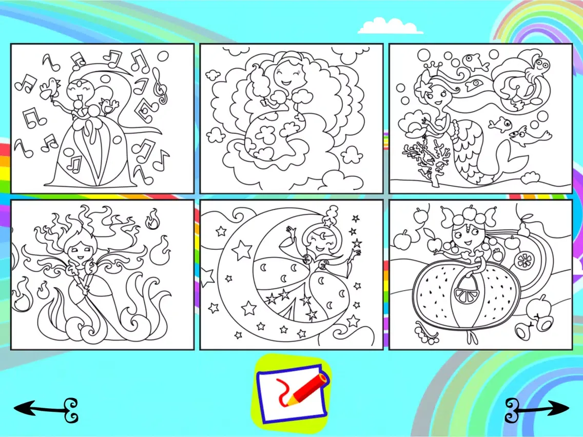 Princess Draw & Color iPad 應用截圖