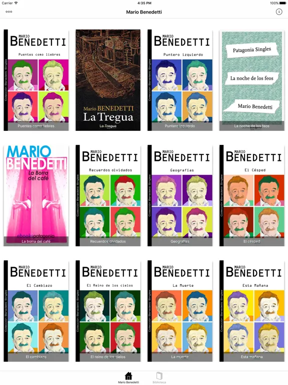 Mario Benedetti - Free digital library iPad  স্ক্রিনশট