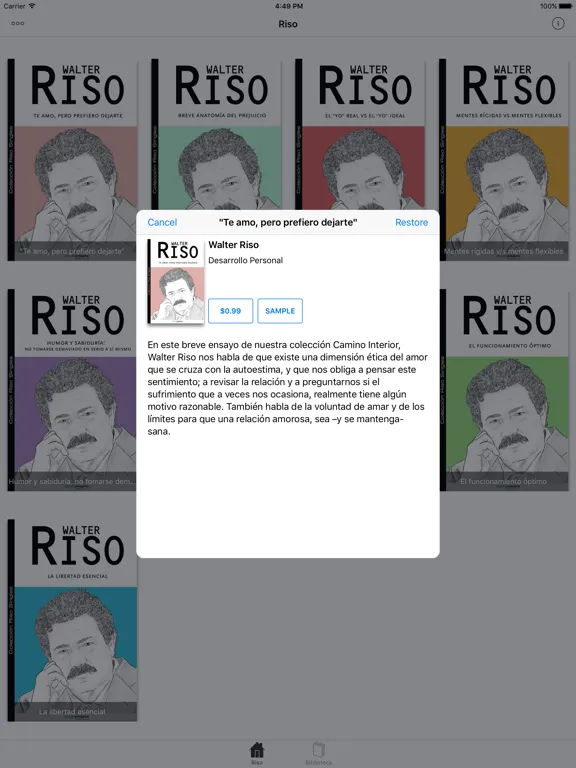 Walter Riso - free ebooks iPad  Ekran Görüntüleri
