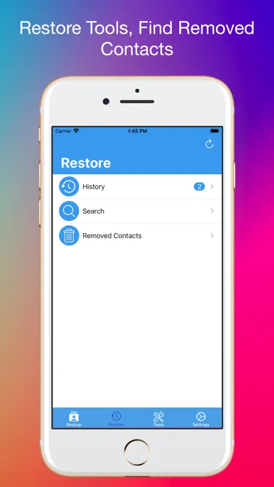 Tangkapan skrin Contacts Backup Utility